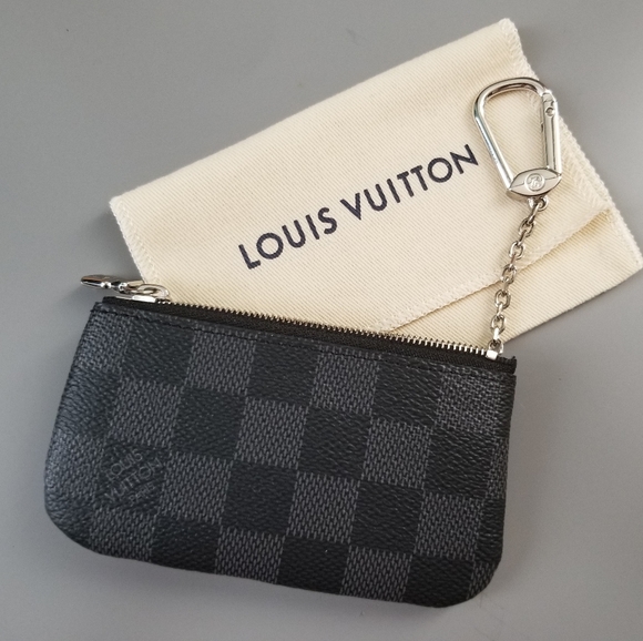 LOUIS VUITTON Key pouch cleft Graphite print/ BRAND NEW - Picture 14 of 16